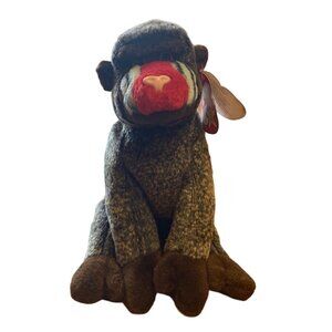 Ty Beanie Baby Cheeks Monkey Plush Toy 1999 Rare Collectible Polyester Fiber Bro